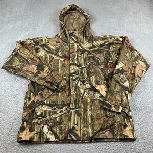 Gamehide Mossy Oak Break-Up‎ Infinity Hunting Jacket Mens Large Camo Hooded Zip